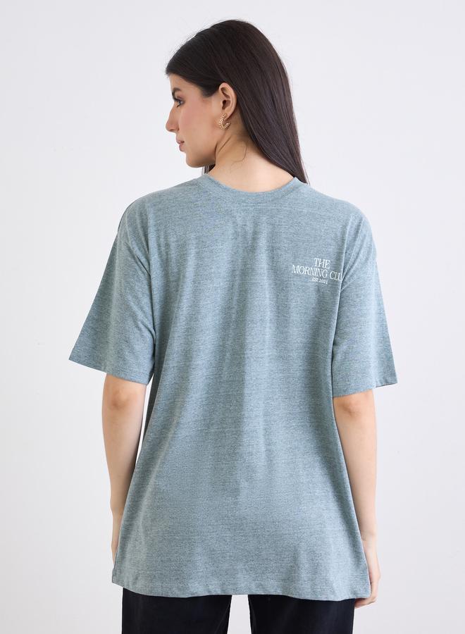 ستايلي تيشيرت فضفاض ميلانج - Image 5